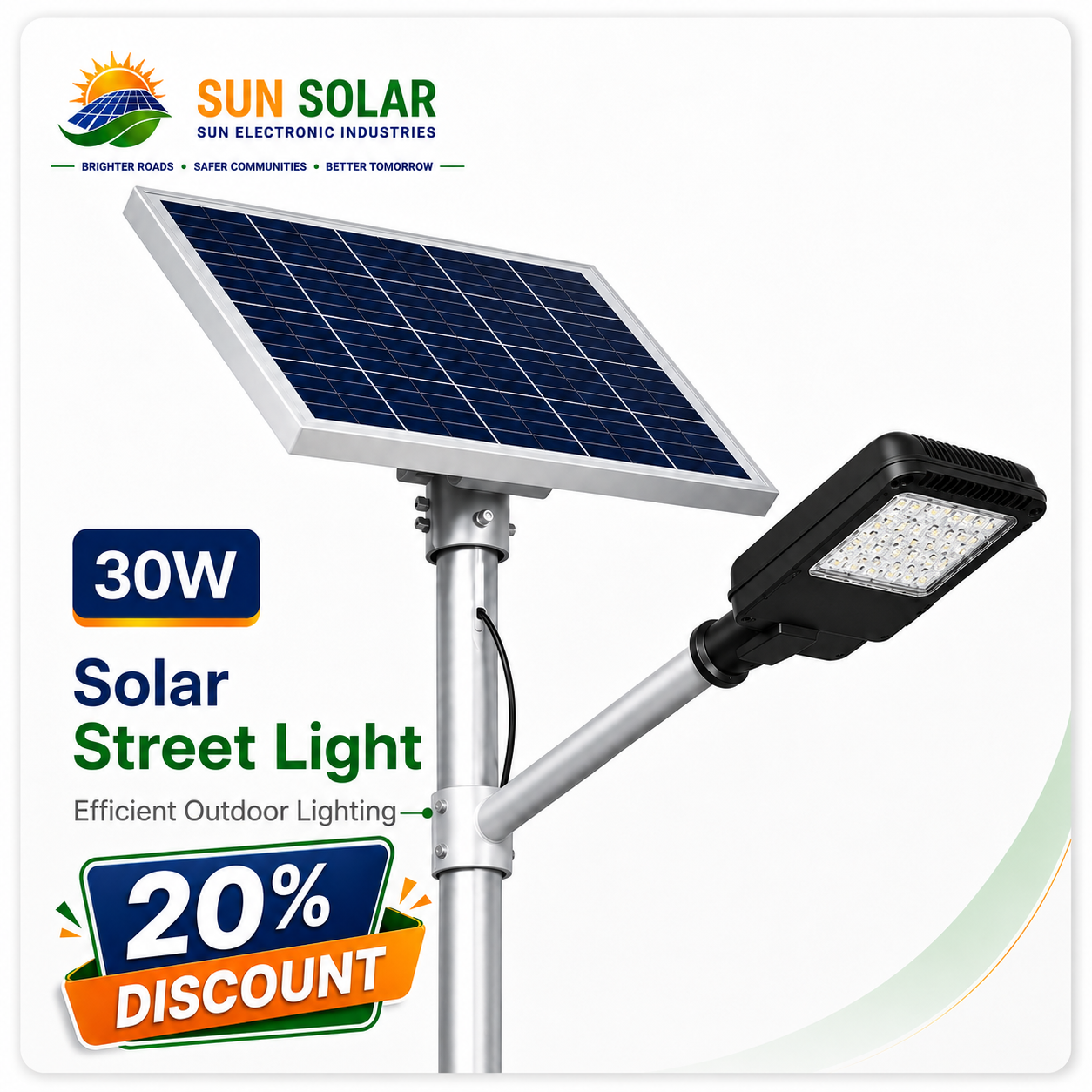 30W Semi Integrated Solar Street Light