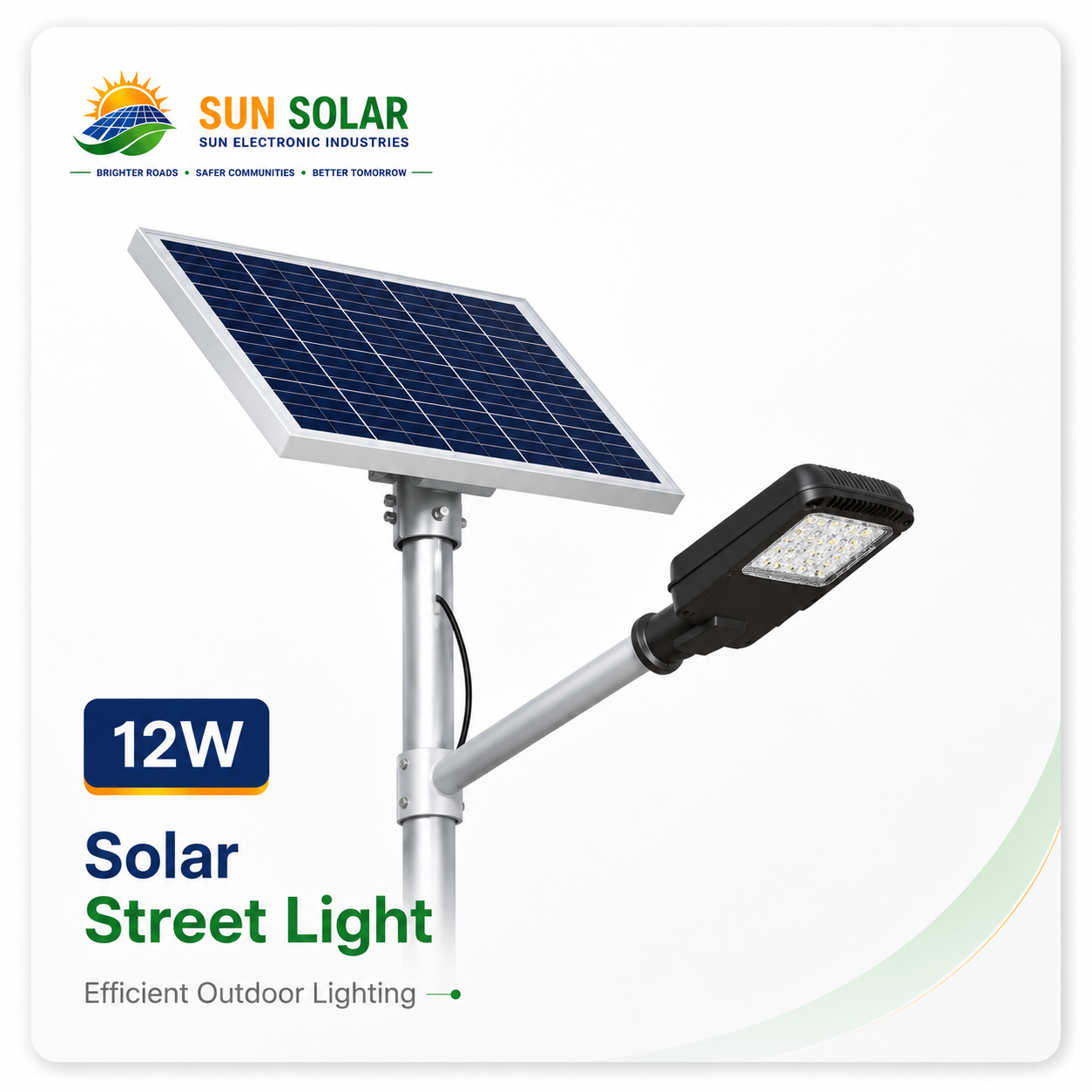 12W Semi Integrated Solar Street Light