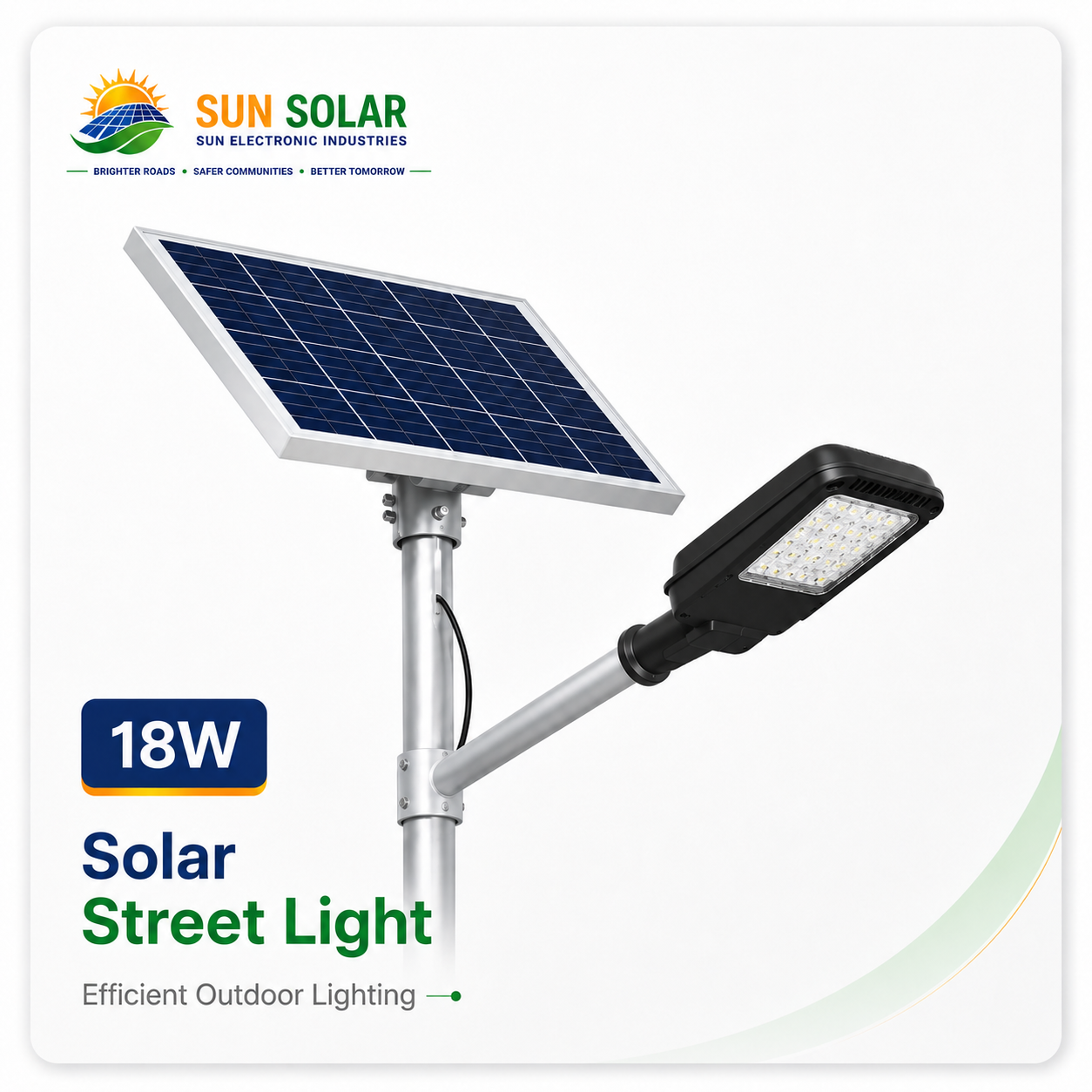 18W Semi Integrated Solar Street Light